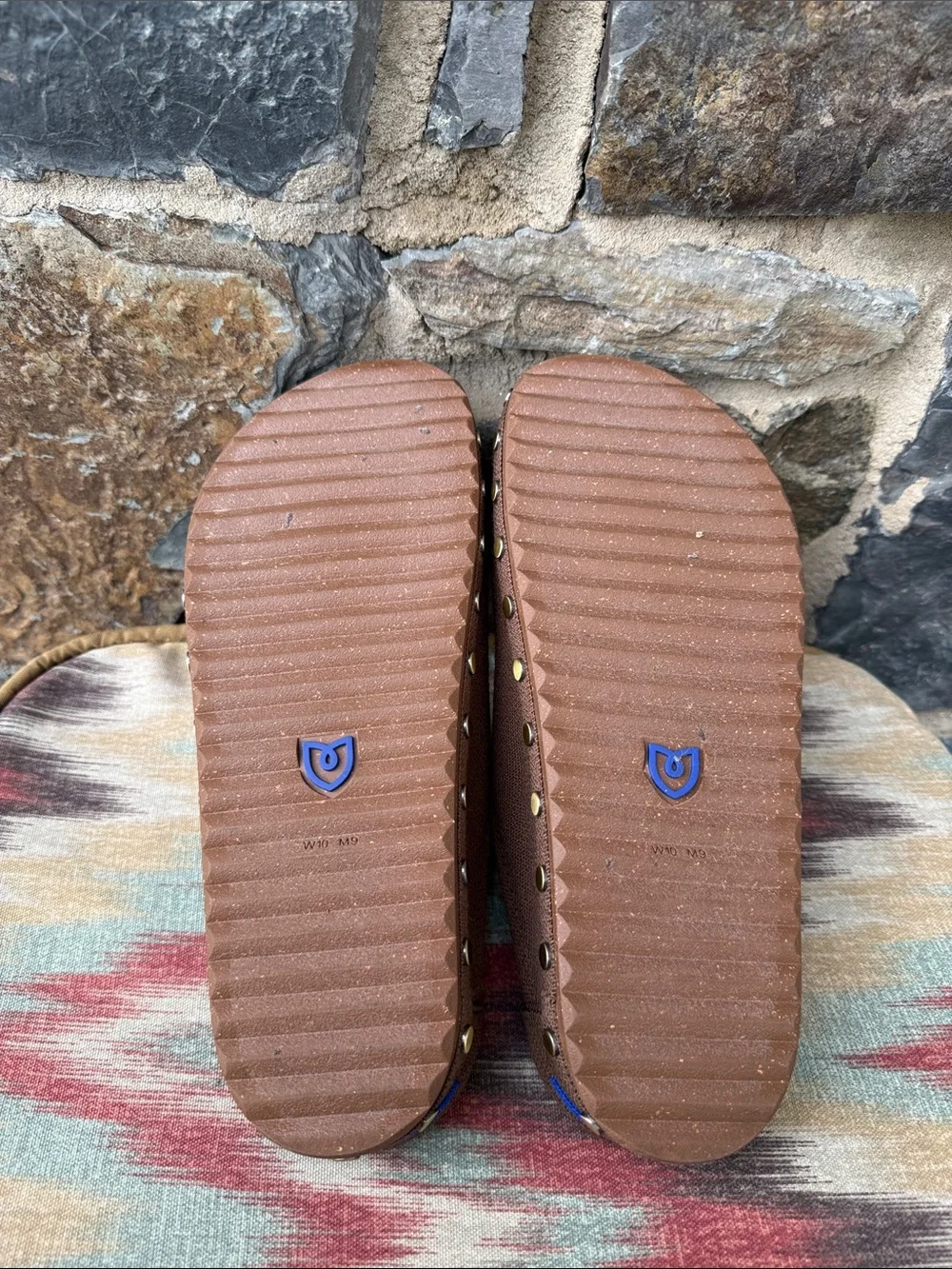 Rothy's Studded Knit Slip-On Mules Clogs in Brown Size W 10/M 9 - Picture 7 of 9